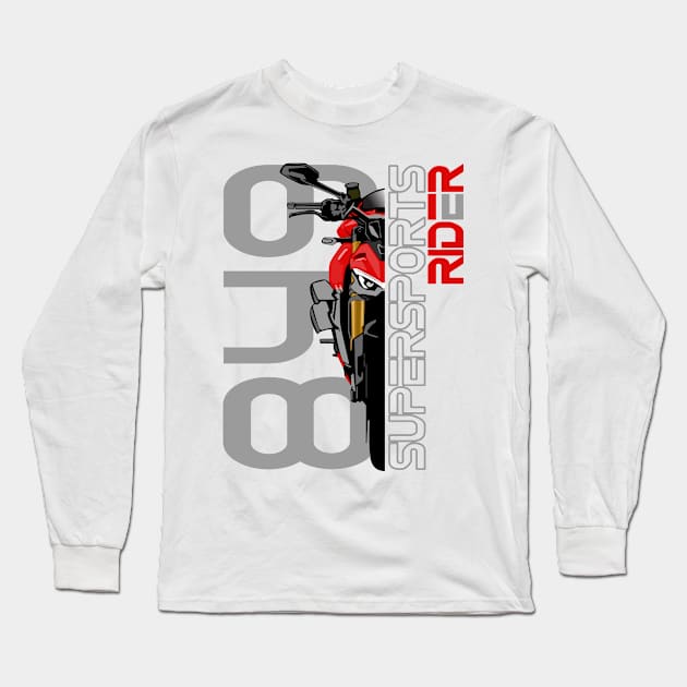 Supersports Rider Streetfighter V4 Long Sleeve T-Shirt by TwoLinerDesign